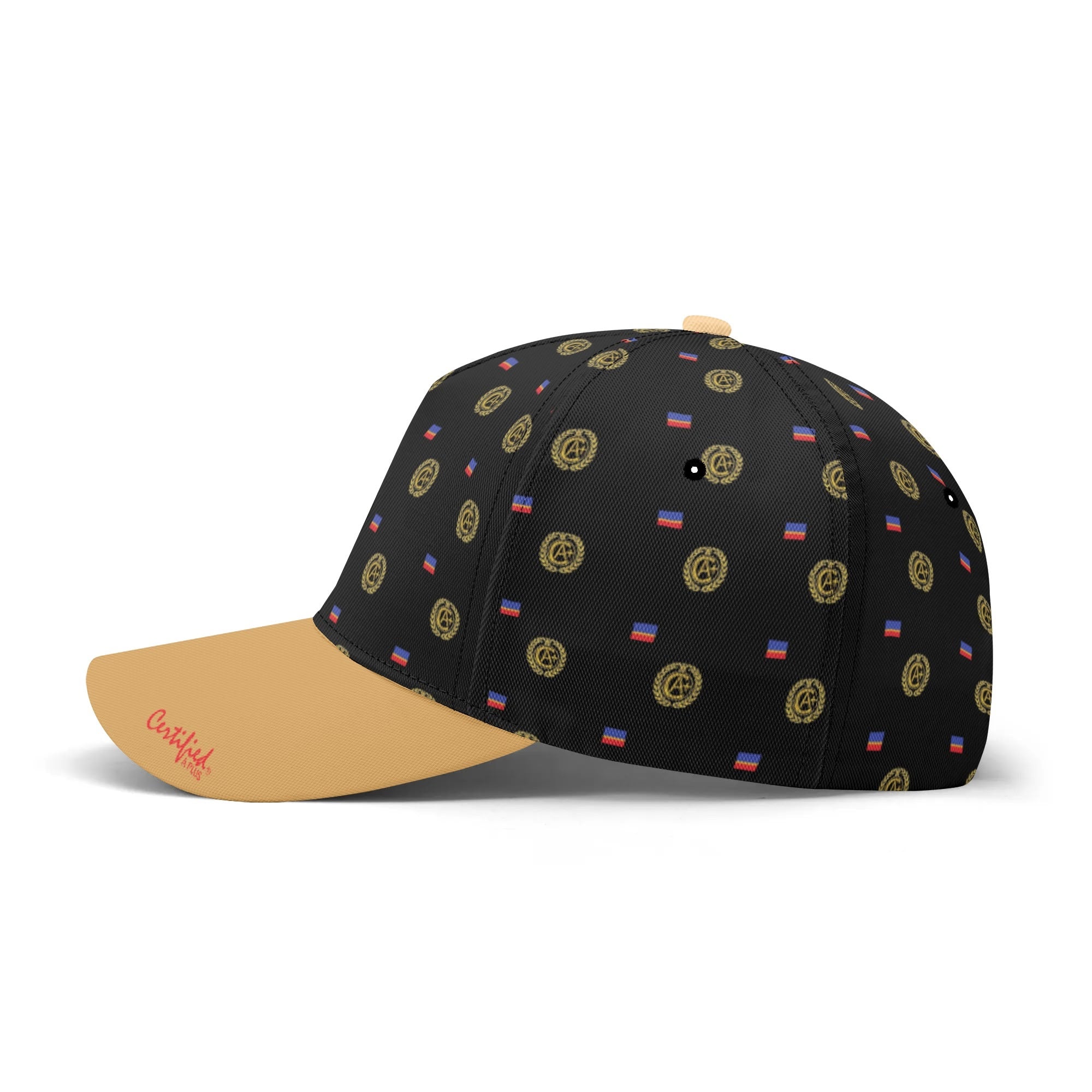 Certified wreaths & Flags  monogram print Cap Blk