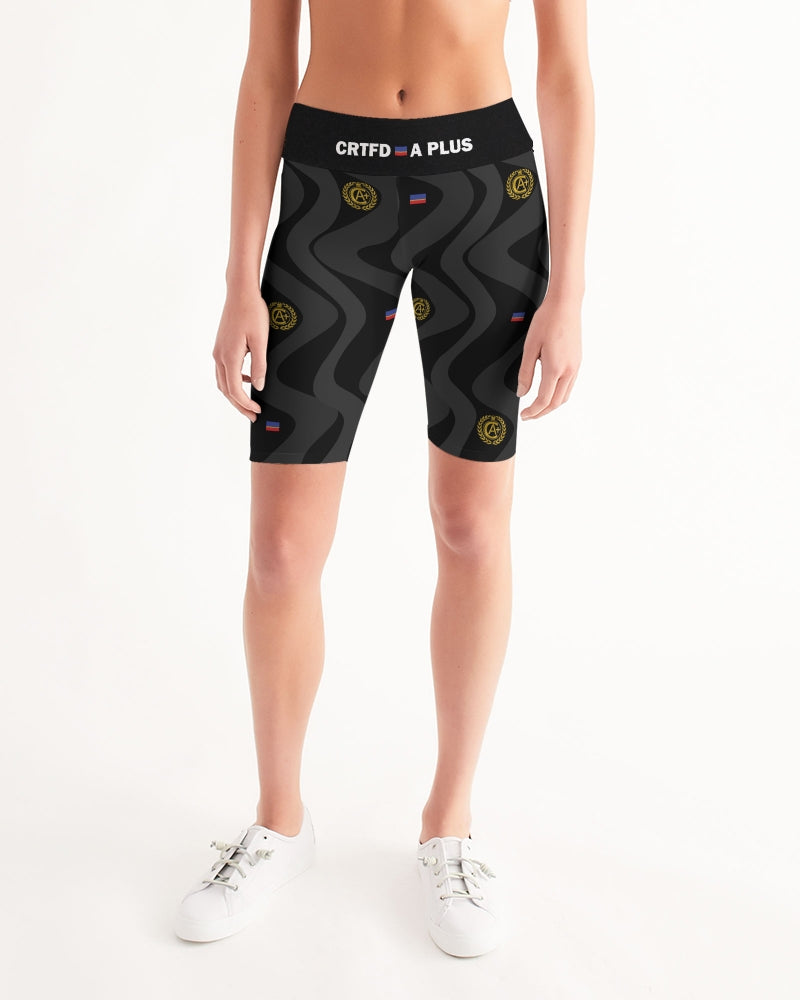 11F43787-AEA8-41A0-A38C-3DB4FF373197 Women's All-Over Print Mid-Rise Bike Shorts