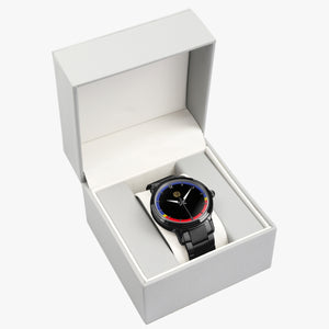 CERTIFIED STRIPE TRIM STEEL STRAP Watch (With Indicators)