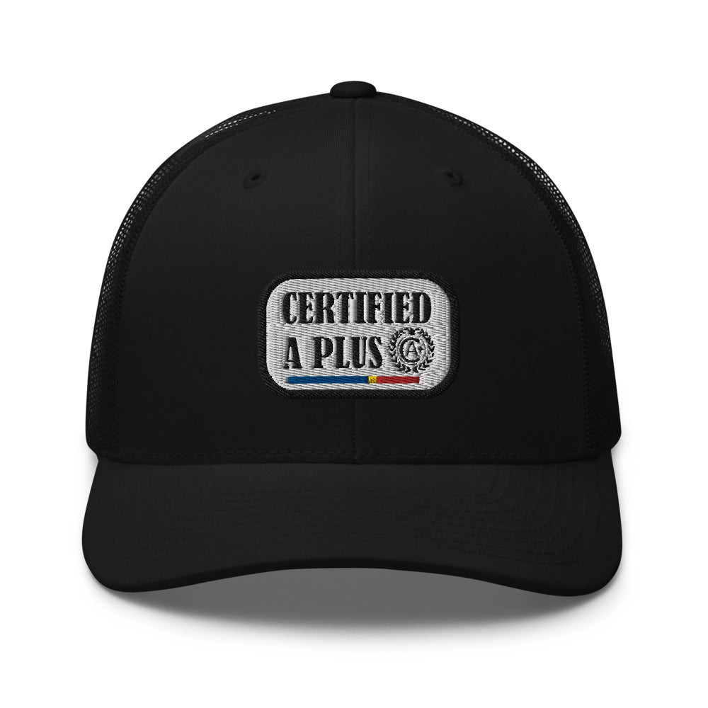 Certified A Plus Trucker Tag Cap