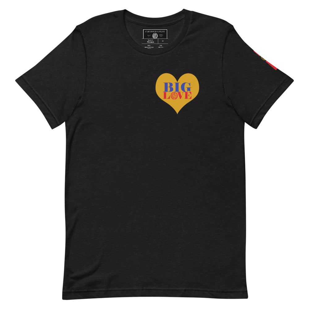 Certified Big Love Heart on Chest  unisex t-shirt